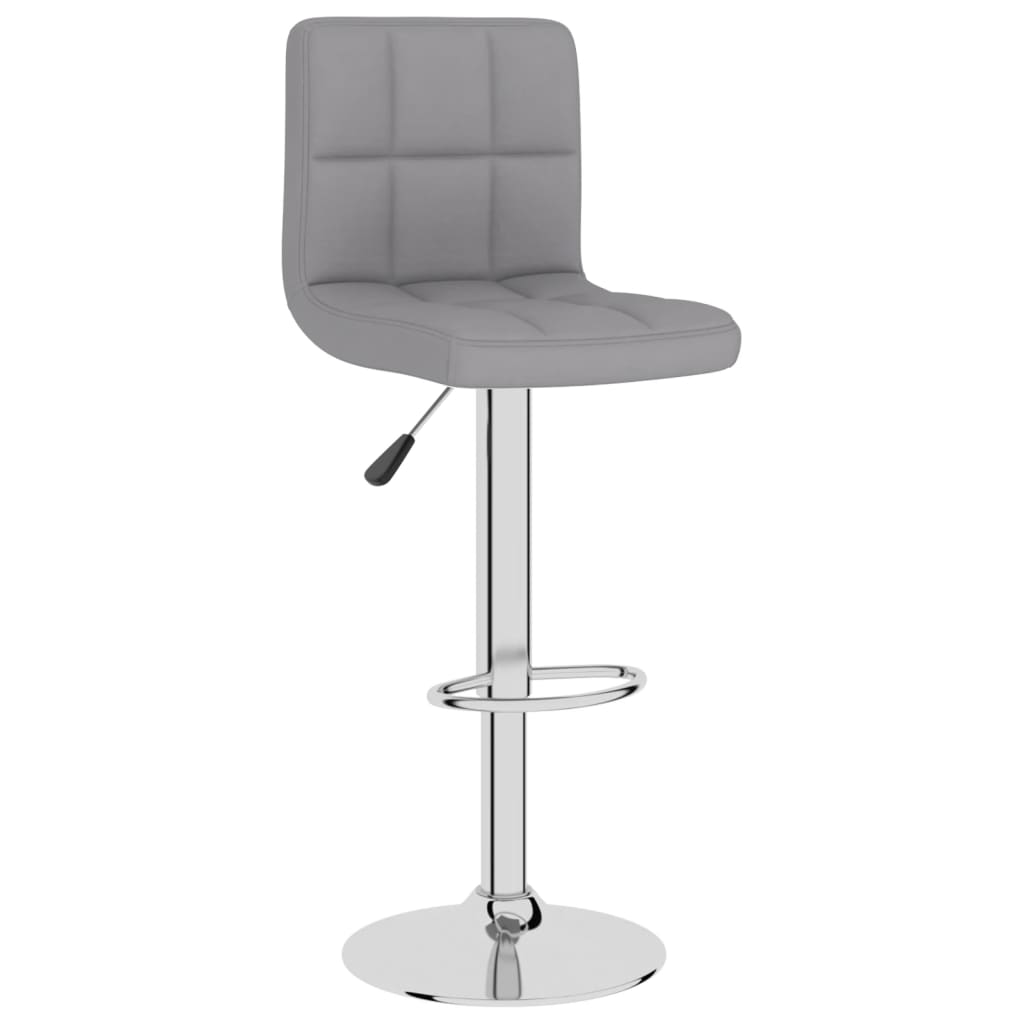 vidaXL Bar Stools 2 pcs Light Grey Fabric