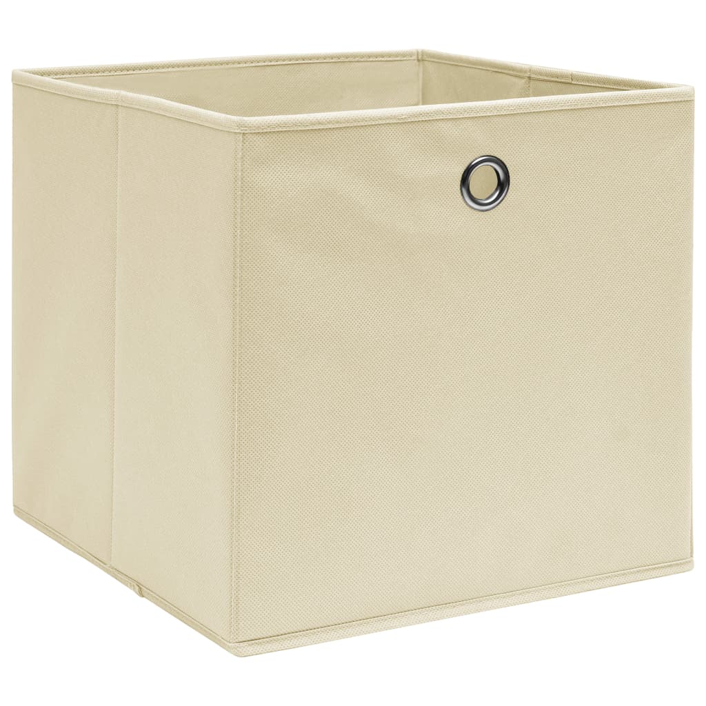 vidaXL Storage Boxes 4 pcs Non-woven Fabric 28x28x28 cm Cream