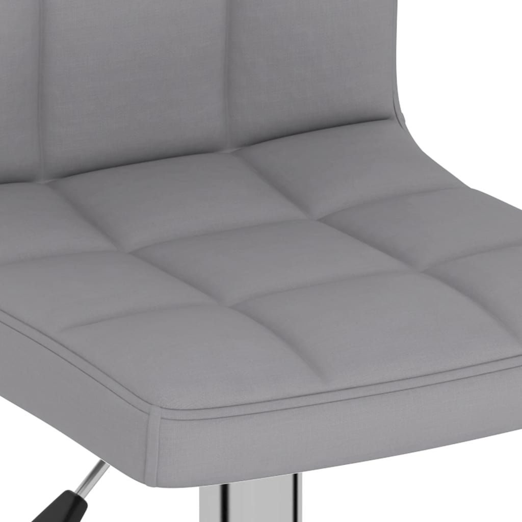 vidaXL Bar Stools 2 pcs Light Grey Fabric