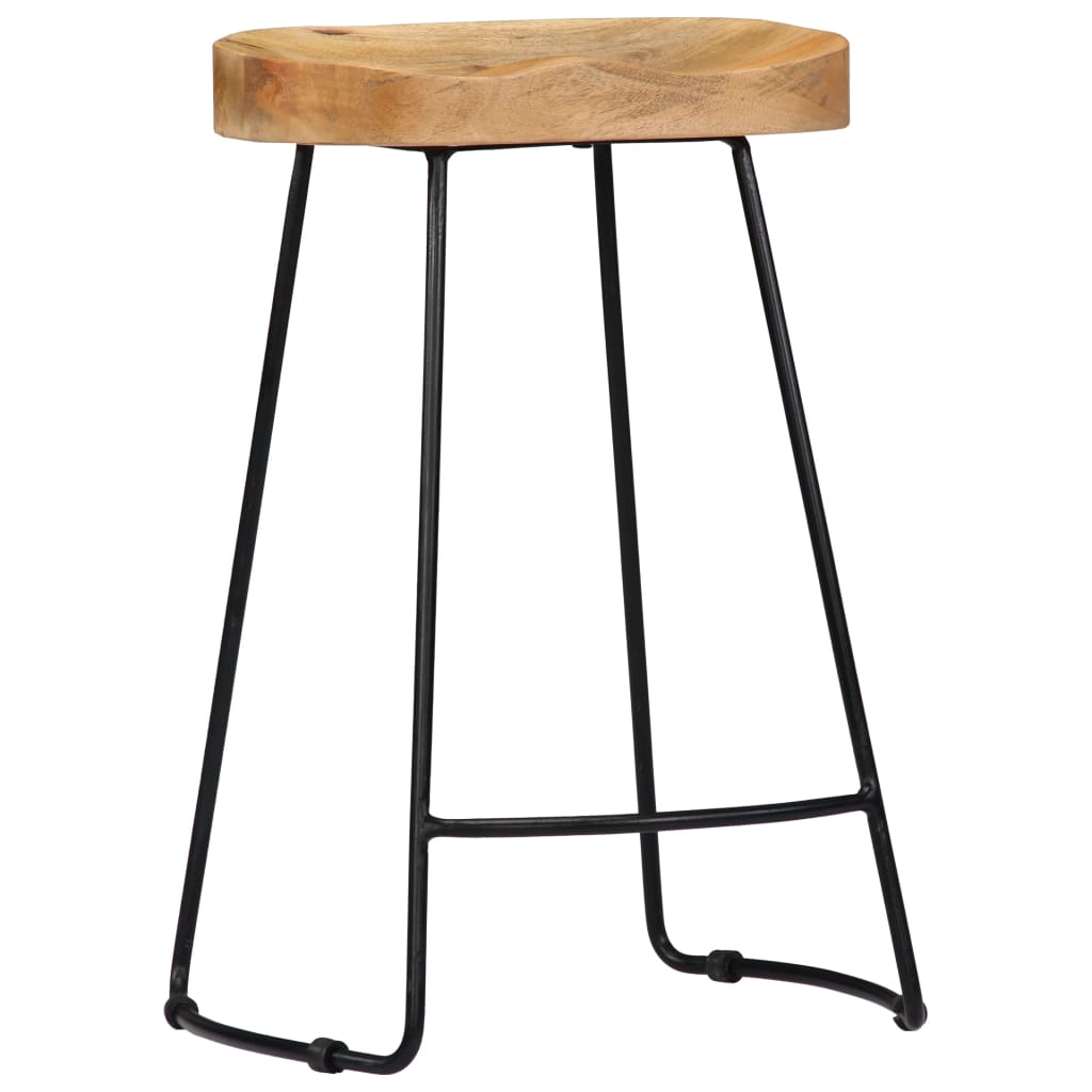 vidaXL Gavin Bar Stools 2 pcs Solid Mango Wood