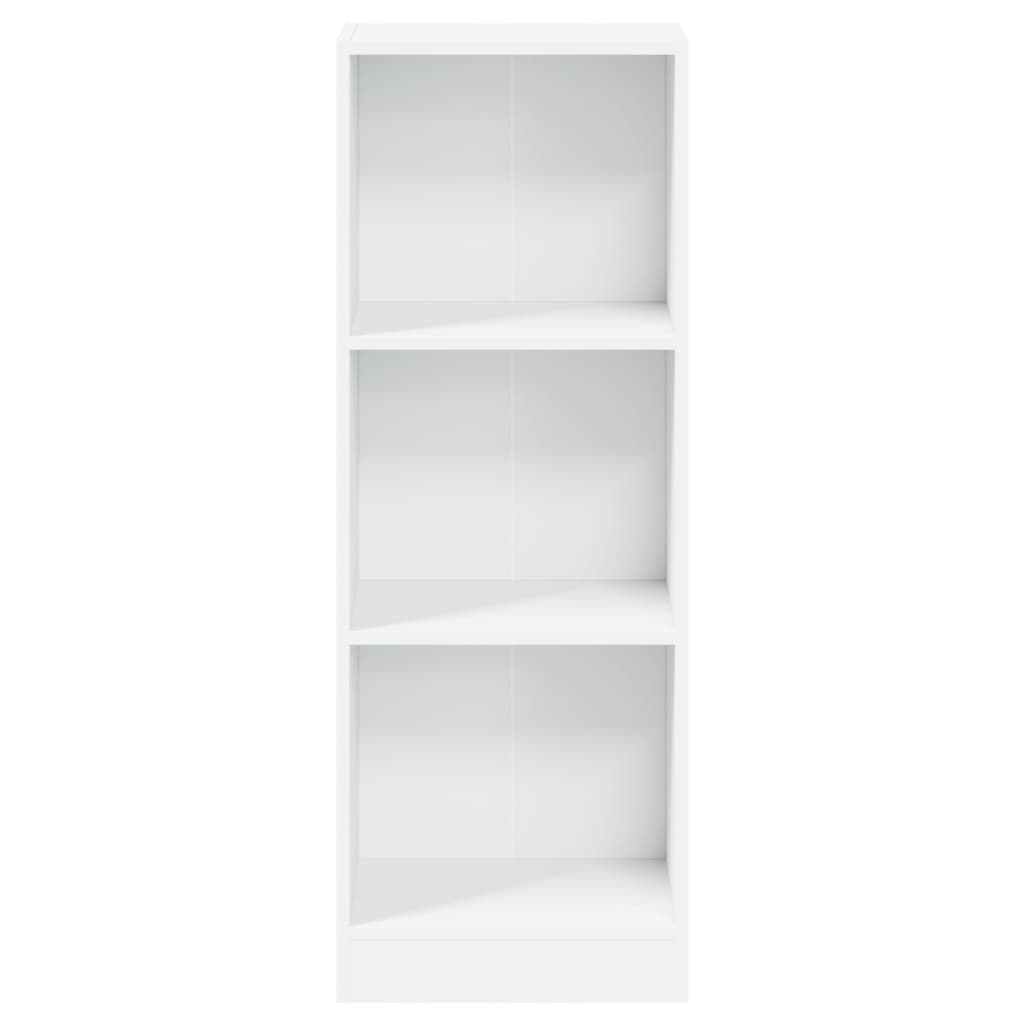 vidaXL 3-Tier Book Cabinet White 40x24x109 cm Engineered Wood