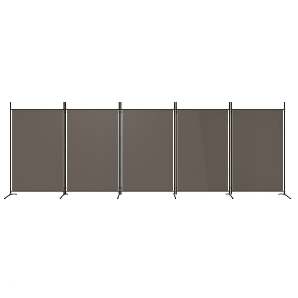 vidaXL 5-Panel Room Divider Anthracite 433x180 cm Fabric