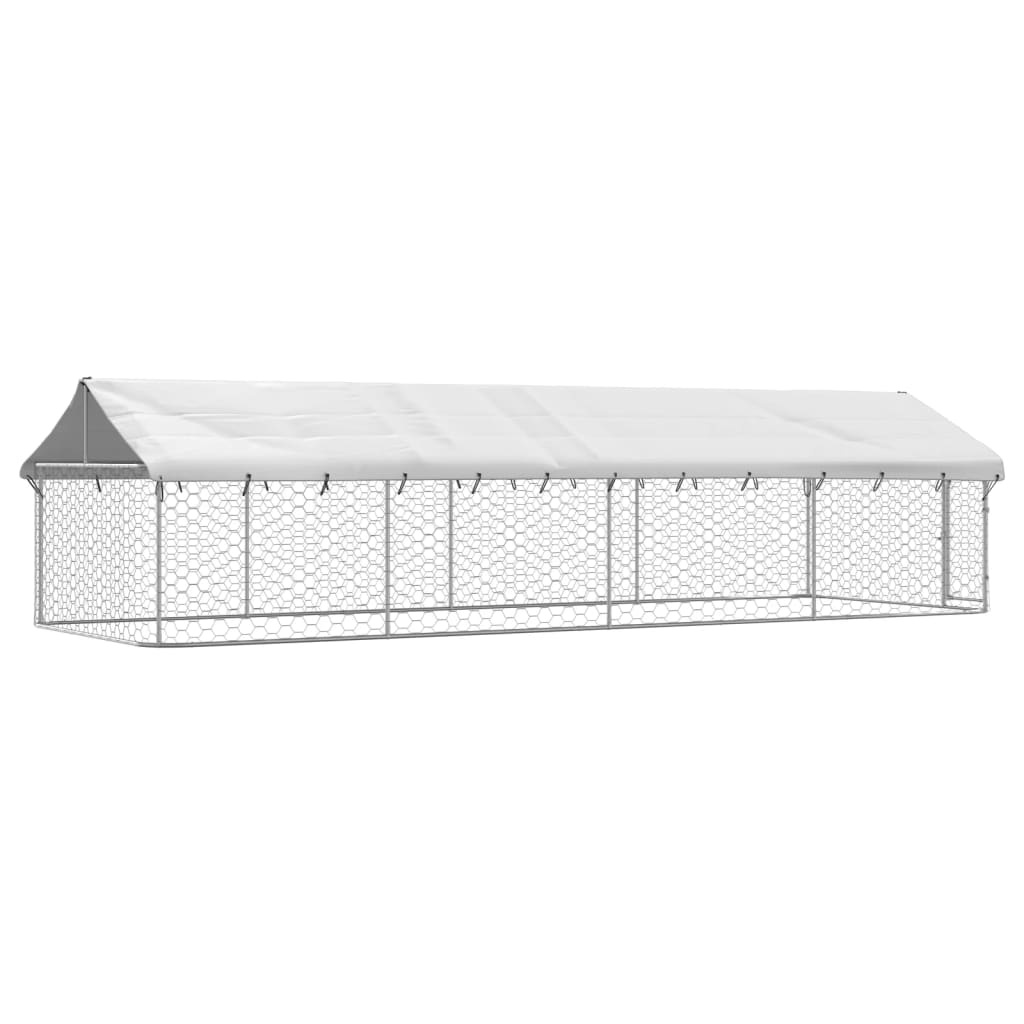 vidaXL Outdoor Dog Kennel with Roof 600x200x150 cm