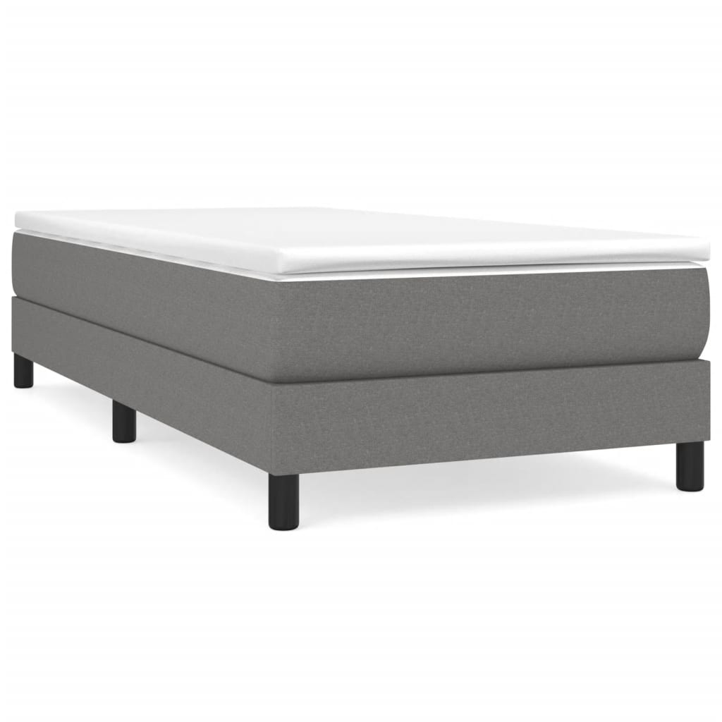 vidaXL Bed Frame without Mattress Dark Grey 90x200 cm Fabric