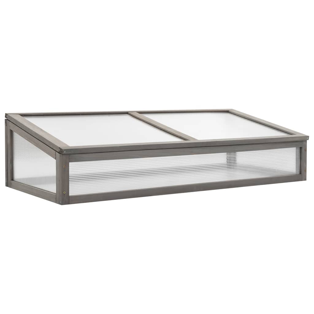 vidaXL Raised Bed with Greenhouse 110x54x120 cm Solid Fir Wood
