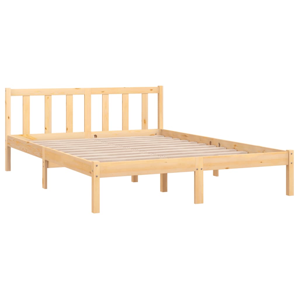 vidaXL Bed Frame without Mattress Solid Wood 140x200 cm