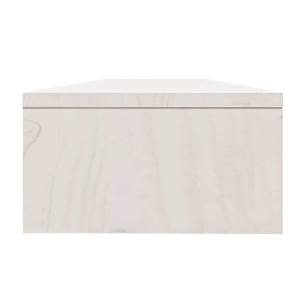 vidaXL Monitor Stand White 100x24x13 cm Solid Wood Pine