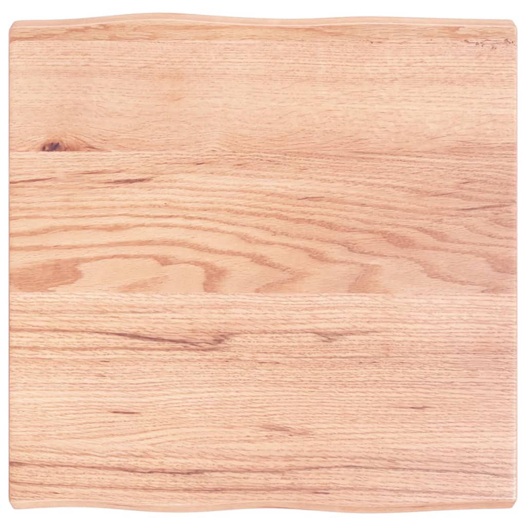 vidaXL Table Top Light Brown 60x60x(2-4) cm Treated Solid Wood Live Edge