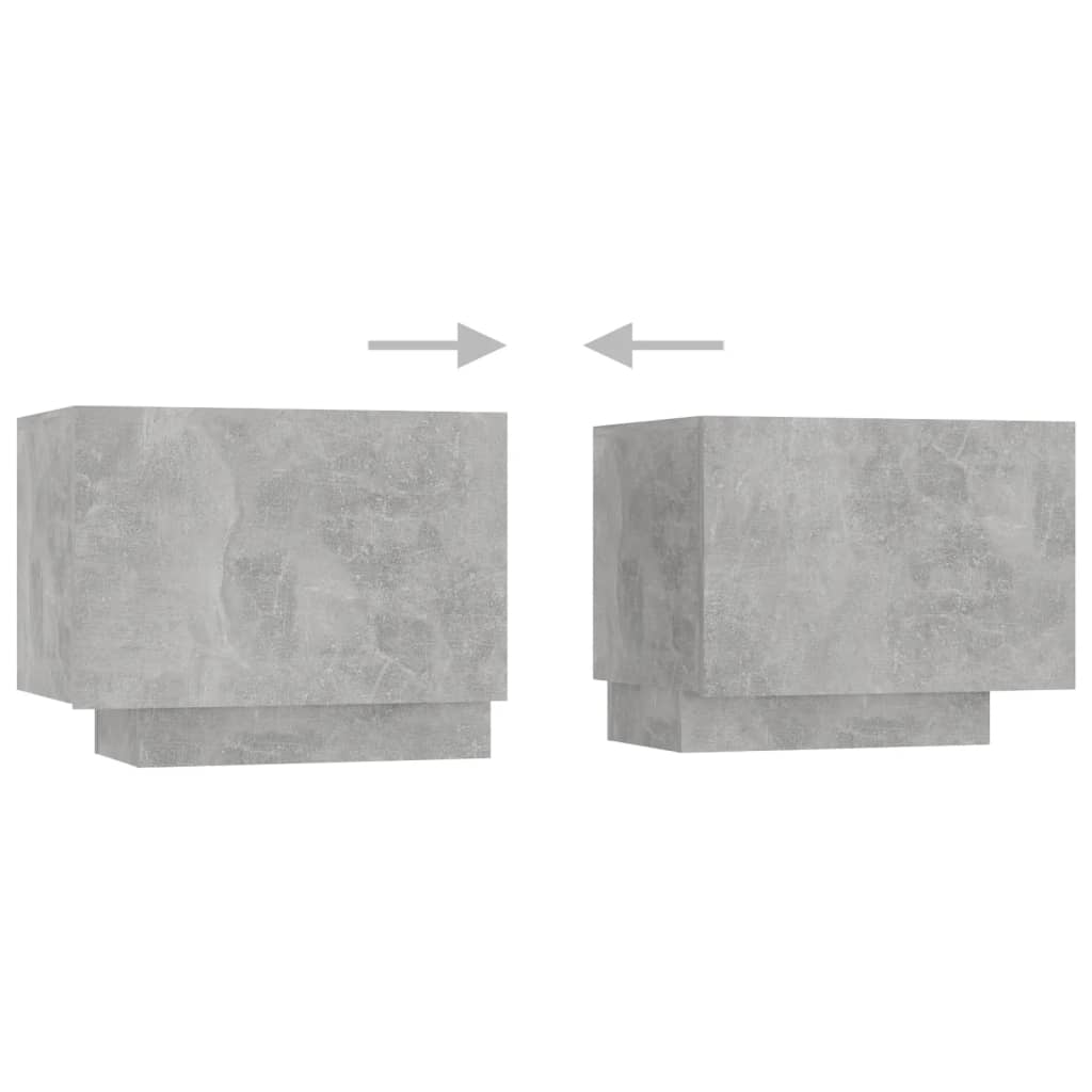 vidaXL Bedside Cabinet Concrete Grey 100x35x40 cm Engineered Wood