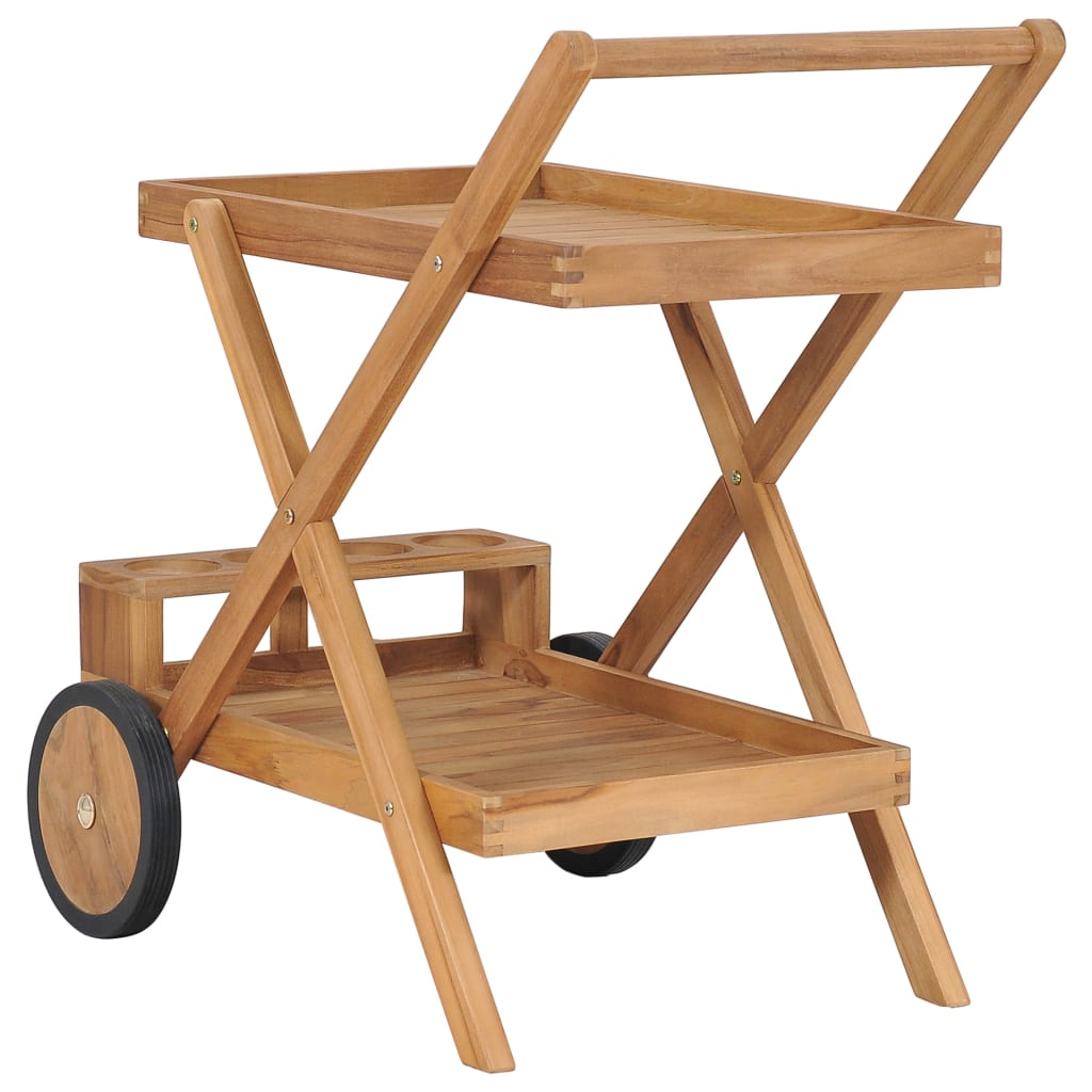 vidaXL Tea Trolley Solid Teak Wood