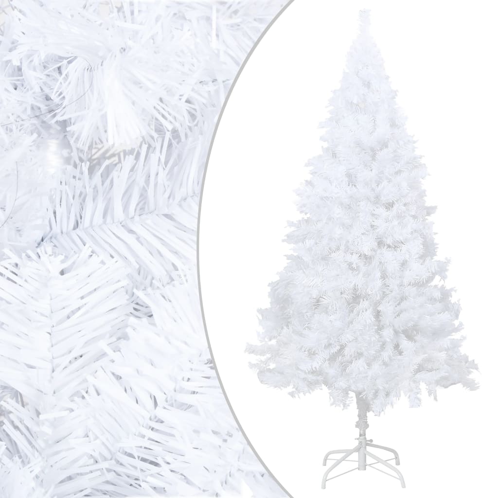 vidaXL Artificial Pre-lit Christmas Tree with Thick Branches White 150 cm