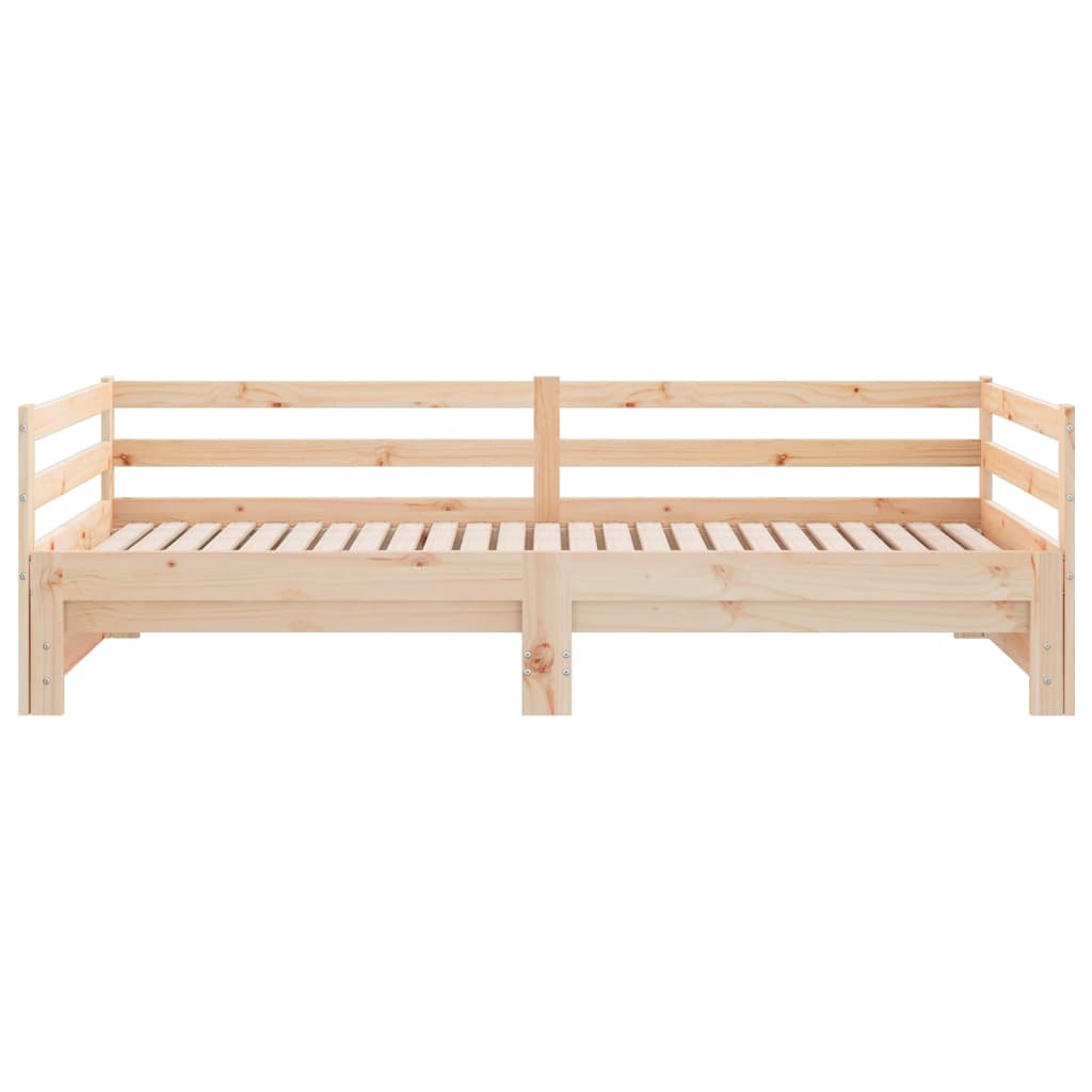 vidaXL Pull-out Day Bed without Mattress Solid Wood Pine 90x200 cm