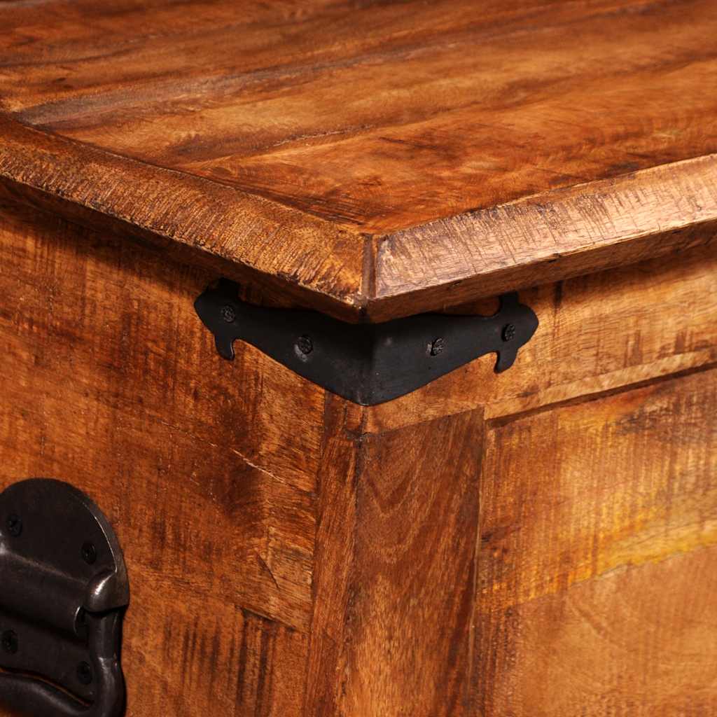 vidaXL Storage Chest Rough Mango Wood