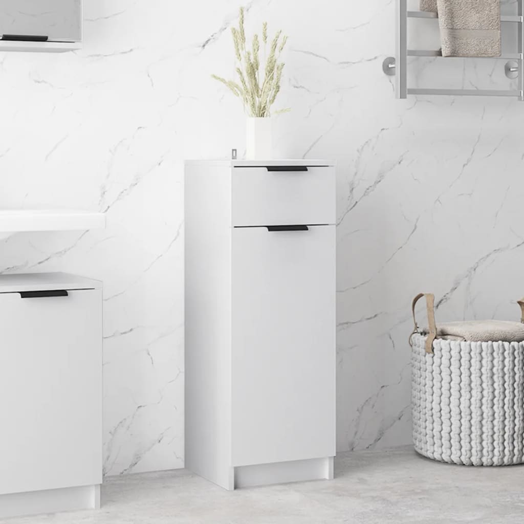 vidaXL Bathroom Cabinet White 32x34x90 cm Engineered Wood