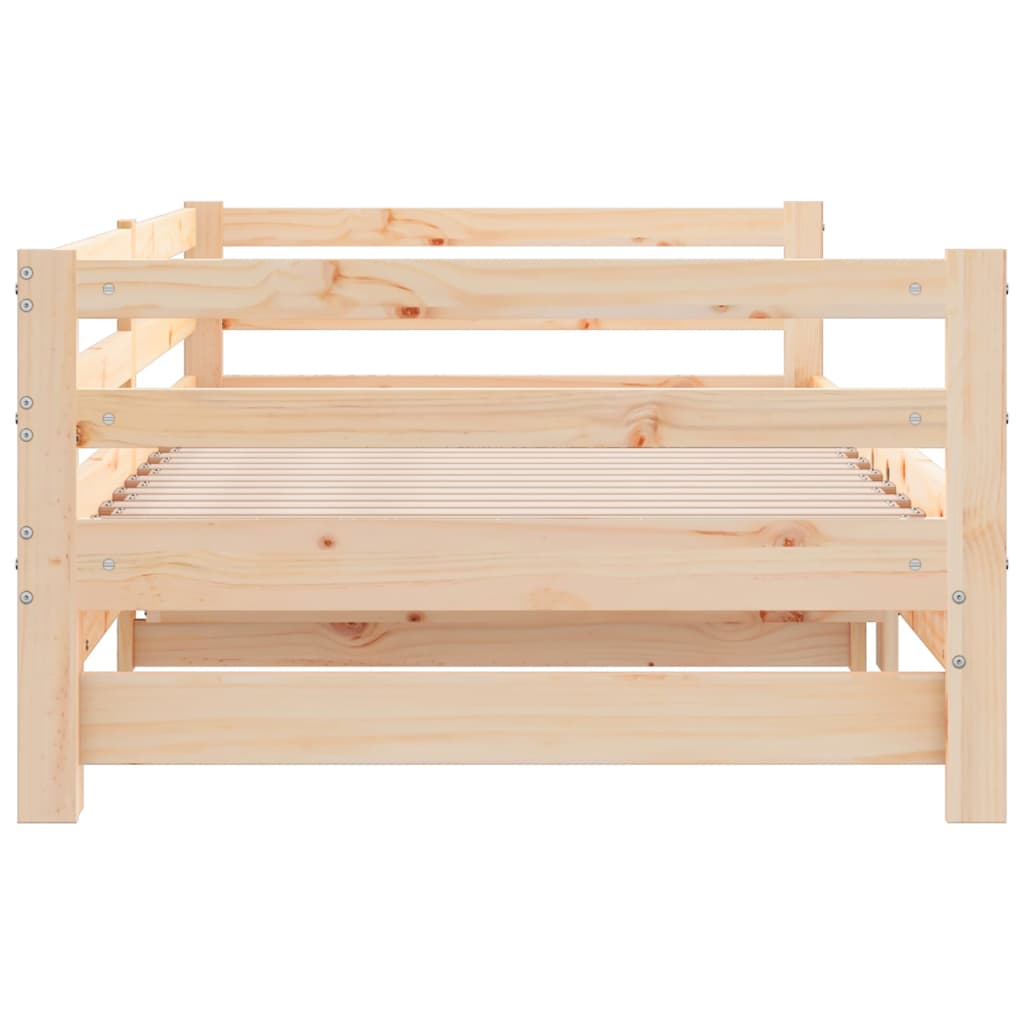vidaXL Pull-out Day Bed without Mattress Solid Wood Pine 90x200 cm
