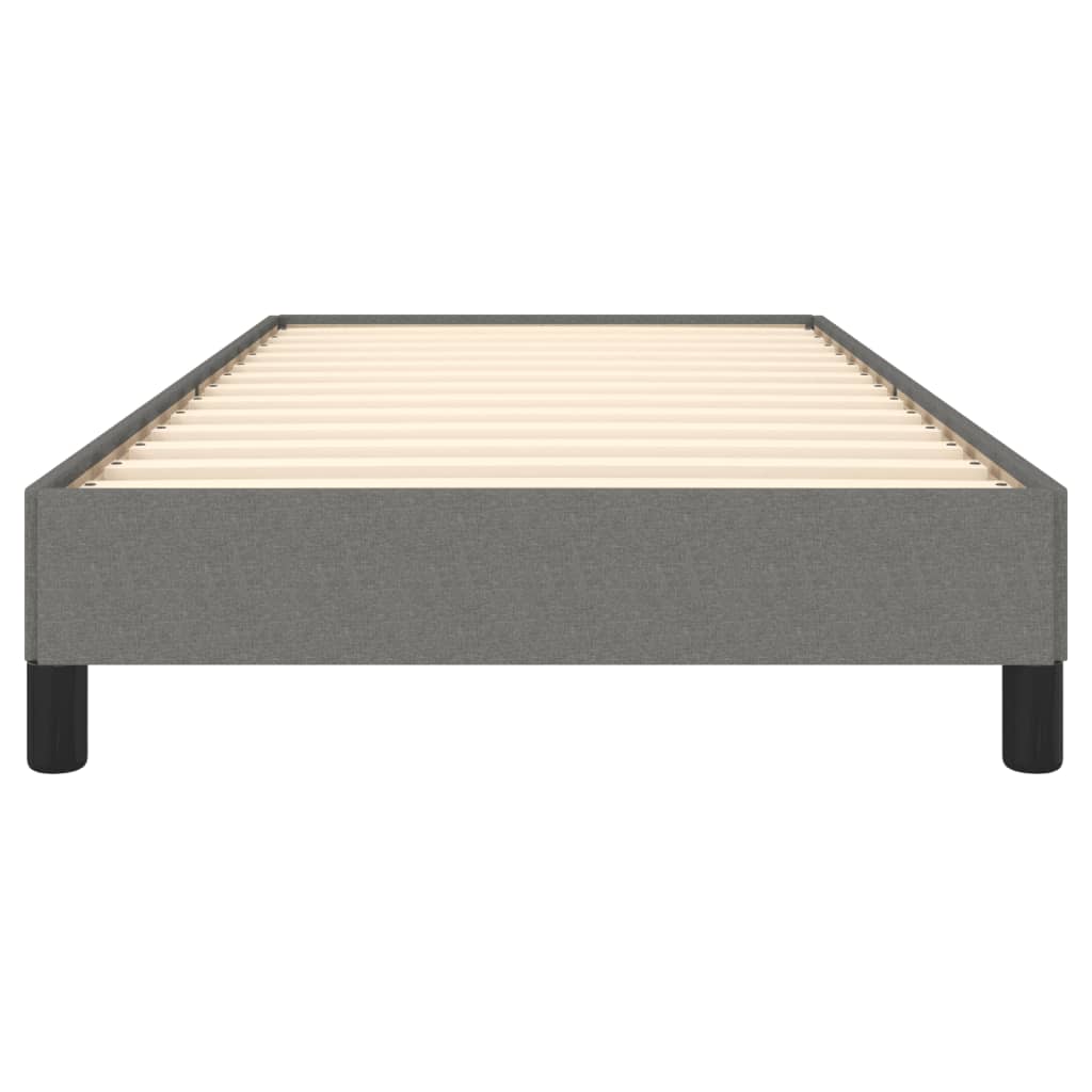 vidaXL Bed Frame without Mattress Dark Grey 92x187 cm Single Fabric