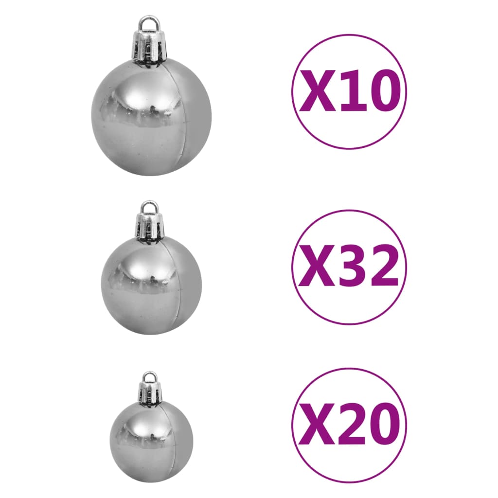vidaXL Artificial Pre-lit Christmas Tree with Ball Set LEDs 400 cm Green