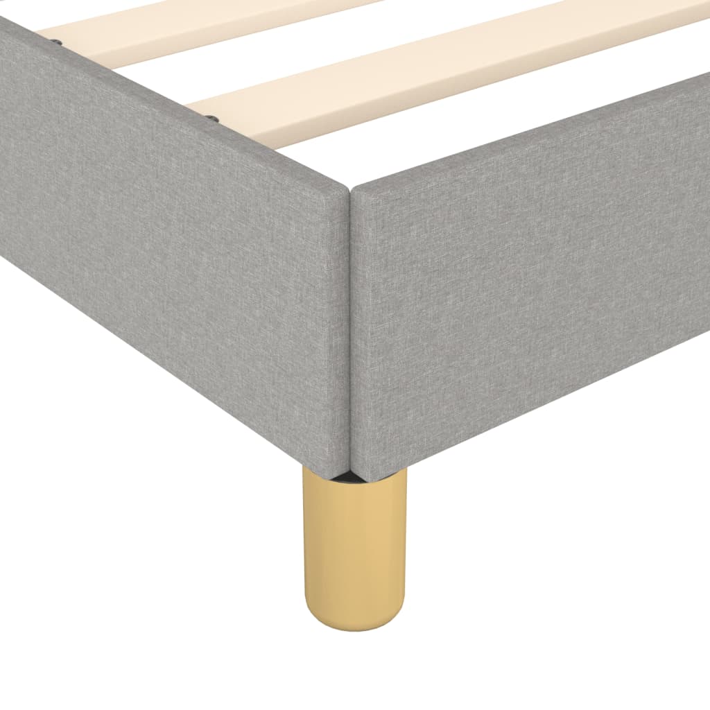 vidaXL Bed Frame without Mattress Light Grey 92x187 cm Single Fabric