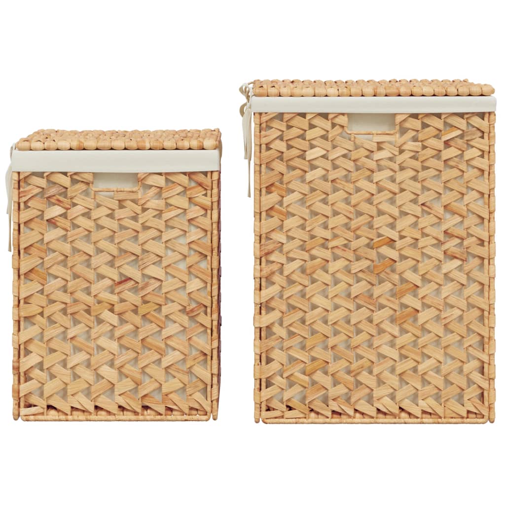 vidaXL Laundry Baskets 2 pcs Water Hyacinth