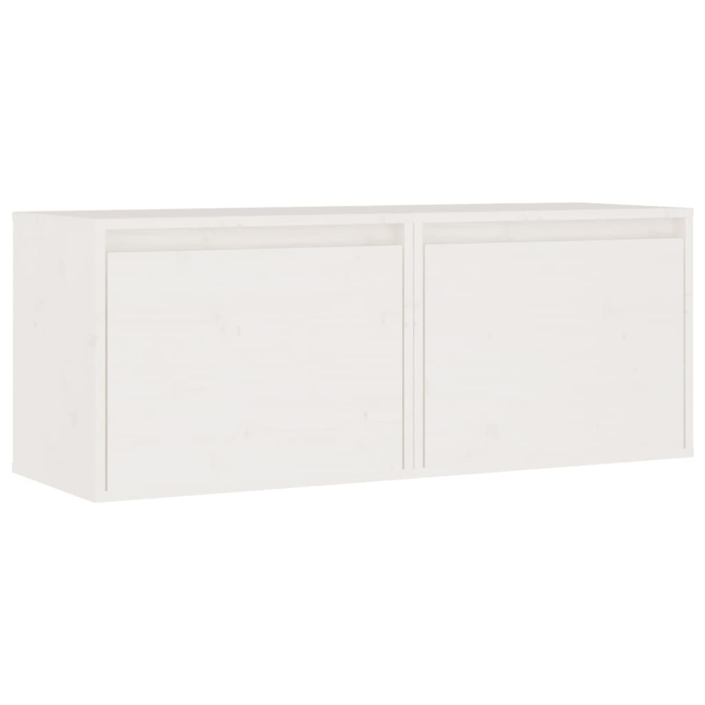 vidaXL Wall Cabinets 2 pcs White 45x30x35 cm Solid Pinewood