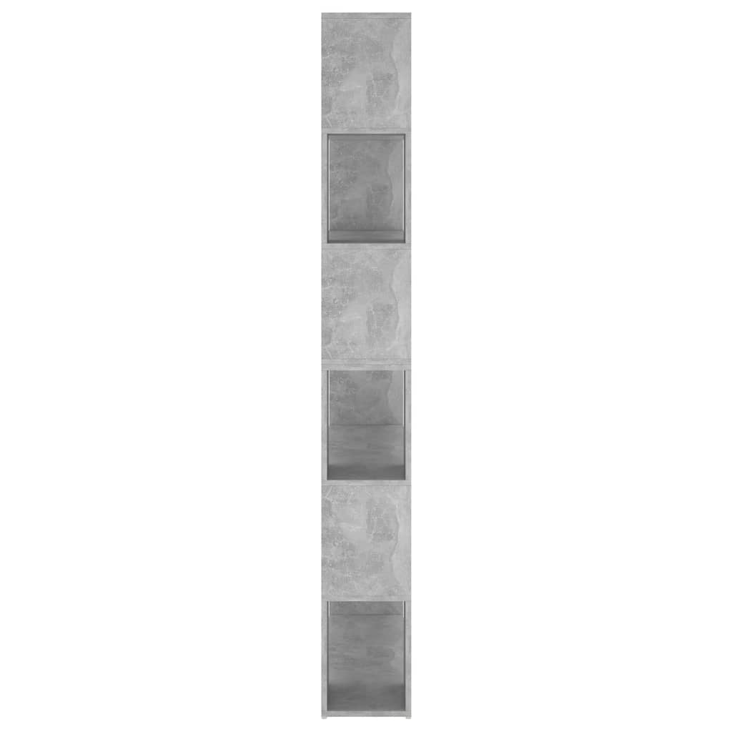 vidaXL Book Cabinet Room Divider Concrete Grey 100x24x188 cm