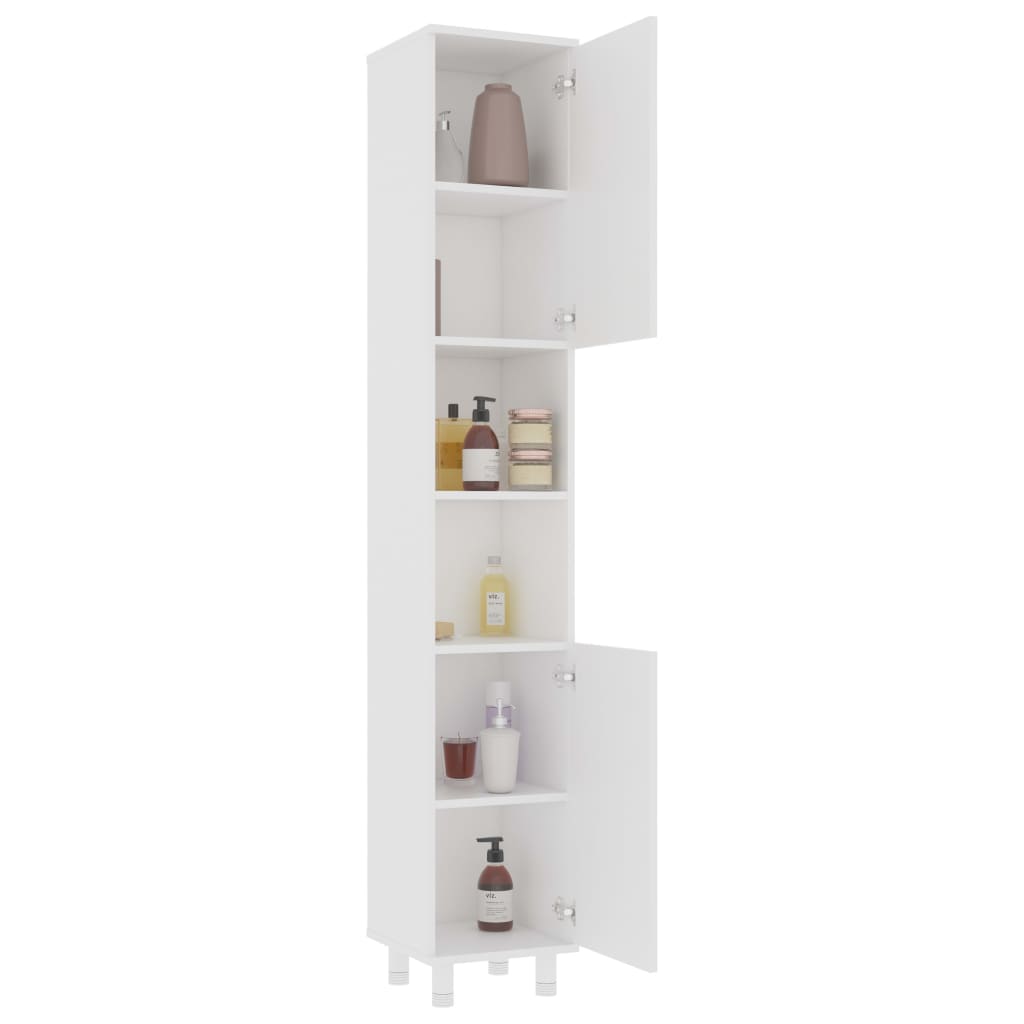 vidaXL 3 Piece Bathroom Furniture Set White Engineered Wood