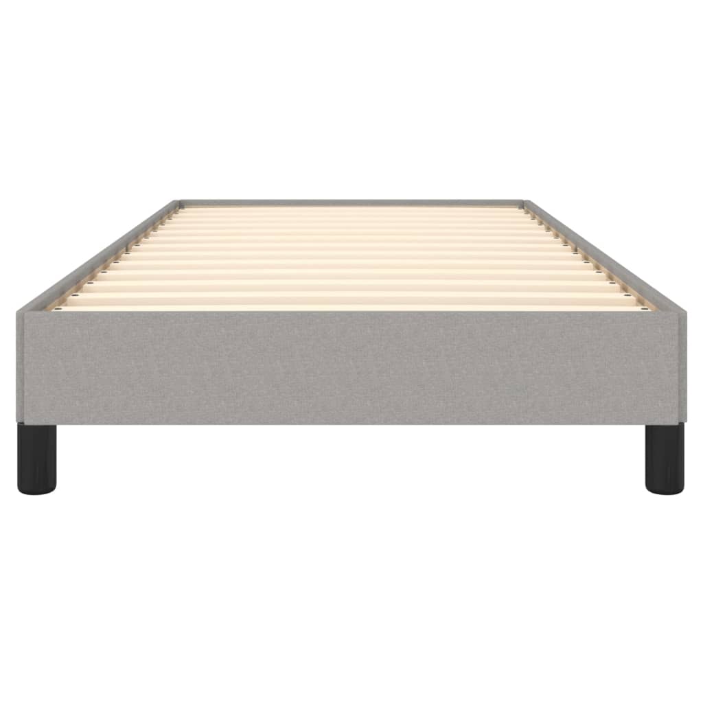 vidaXL Bed Frame without Mattress Light Grey 92x187 cm Single Fabric