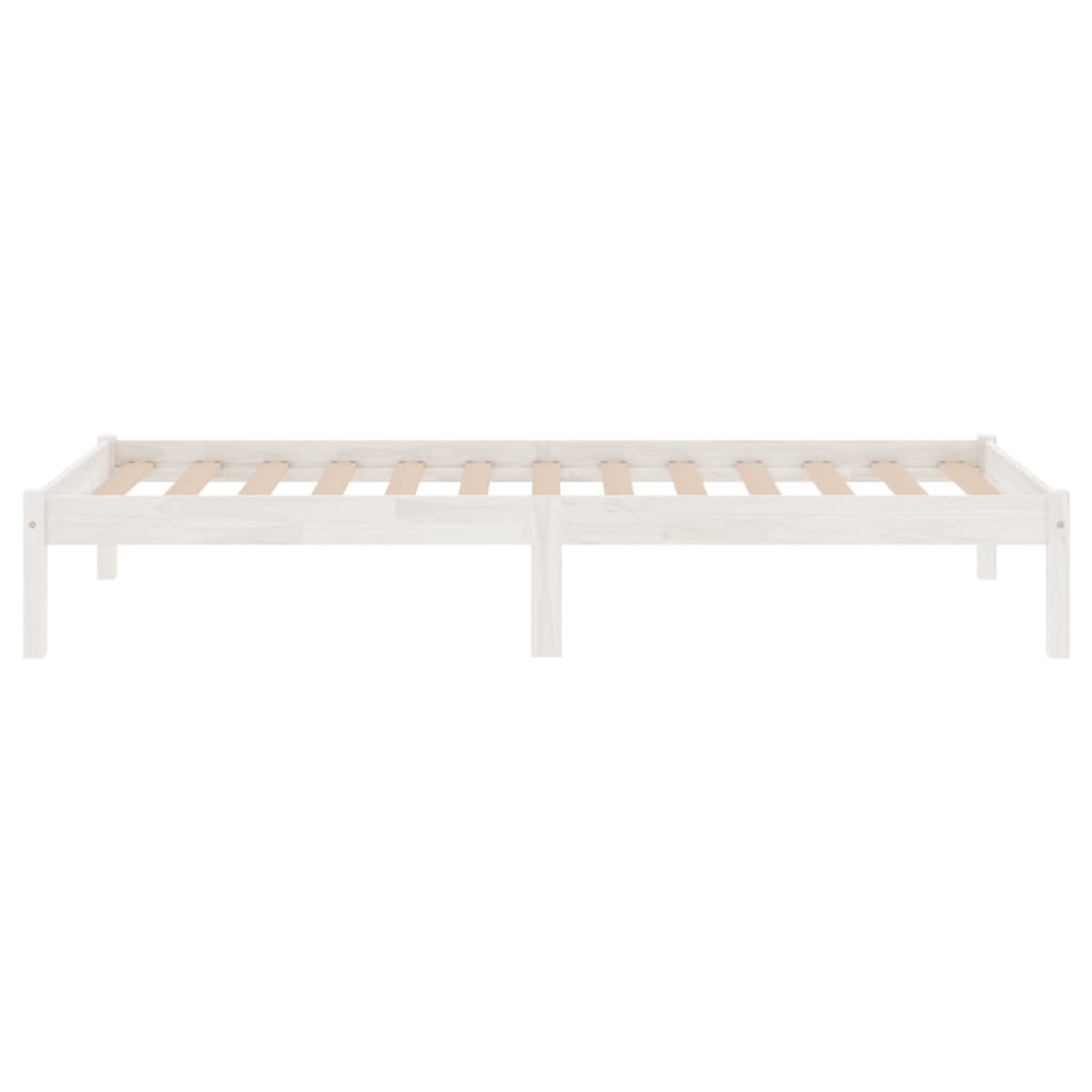 vidaXL Bed Frame without Mattress White Solid Wood 90x200 cm