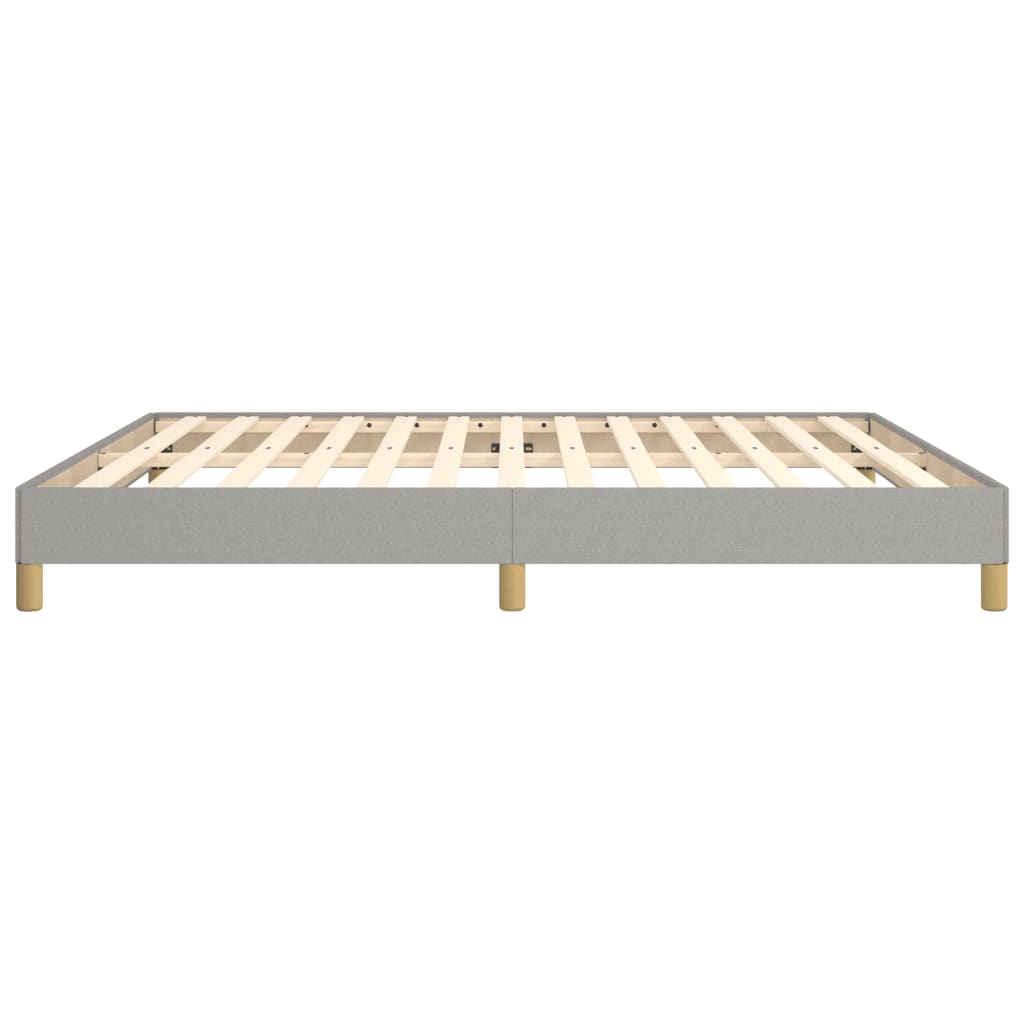 vidaXL Bed Frame without Mattress Light Grey 183x203 cm King Fabric