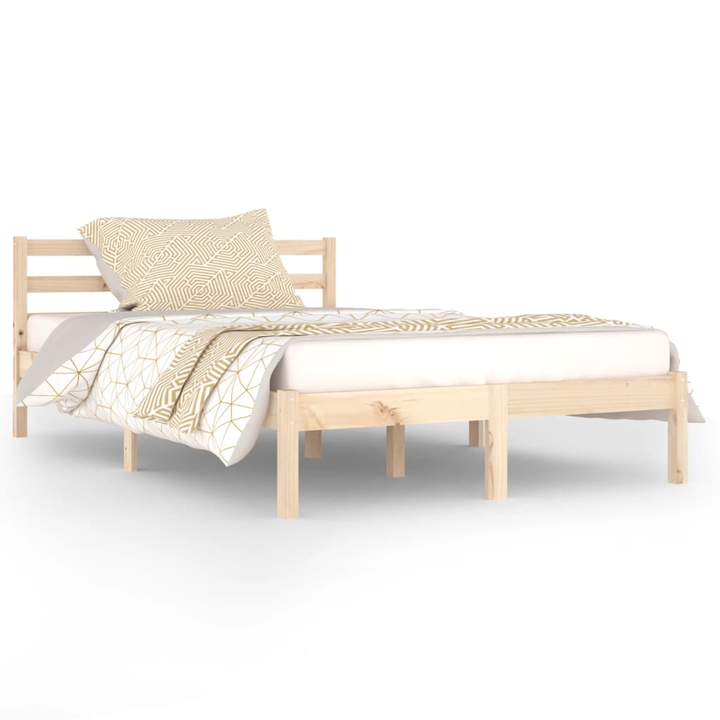 vidaXL Bed Frame without Mattress Solid Wood Pine 120x200 cm