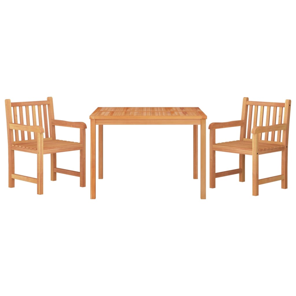 vidaXL 3 Piece Garden Dining Set Solid Wood Teak