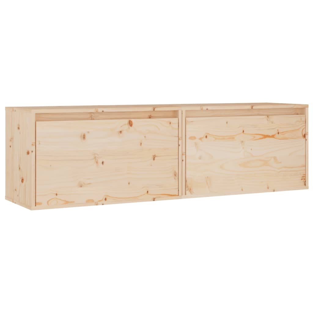 vidaXL Wall Cabinets 2 pcs 60x30x35 cm Solid Pinewood