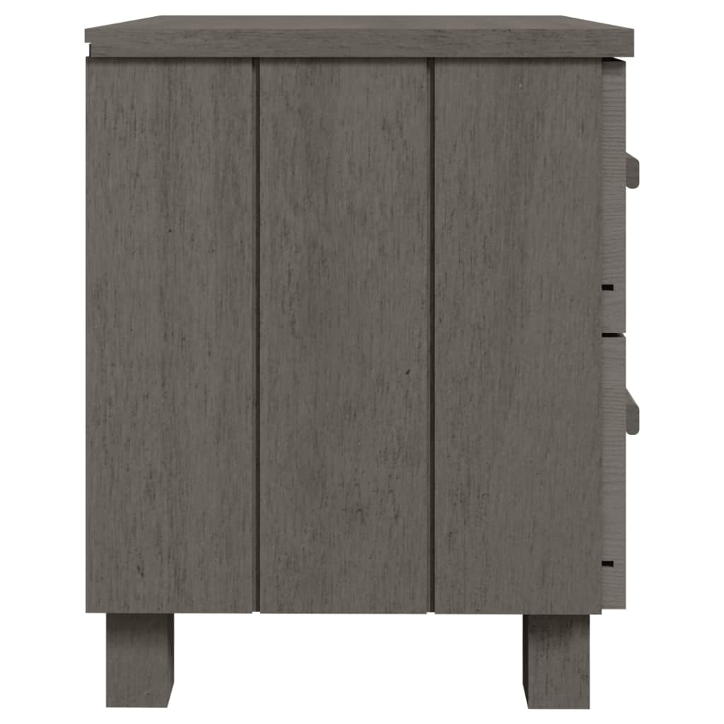 vidaXL Bedside Cabinet HAMAR Light Grey 40x35x44.5 cm Solid Pinewood