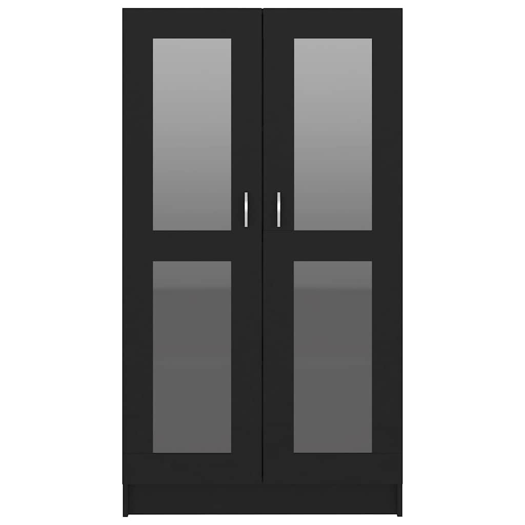 vidaXL Vitrine Cabinet Black 82.5x30.5x150 cm Engineered Wood
