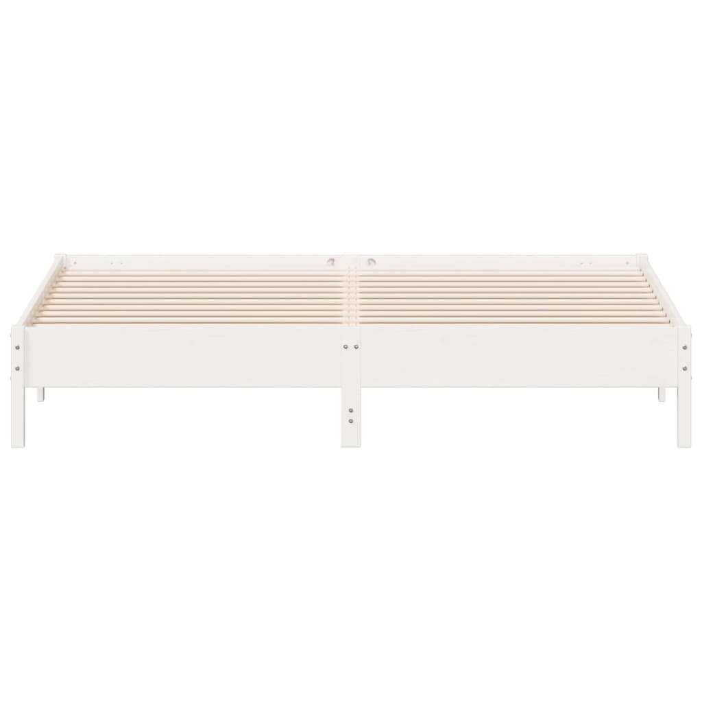 vidaXL Bed Frame White 180x200 cm Super King Size Solid Wood Pine