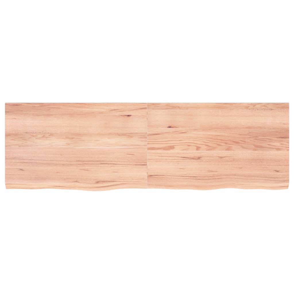 vidaXL Table Top Light Brown 160x50x(2-4) cm Treated Solid Wood Oak